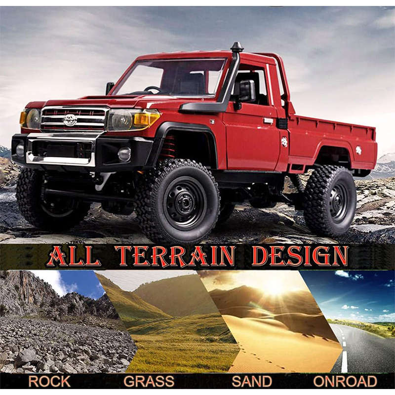 HOLALA 1/12 RC Rock Crawler 2.4GHz All-Terrain Pickup for Adults-Red