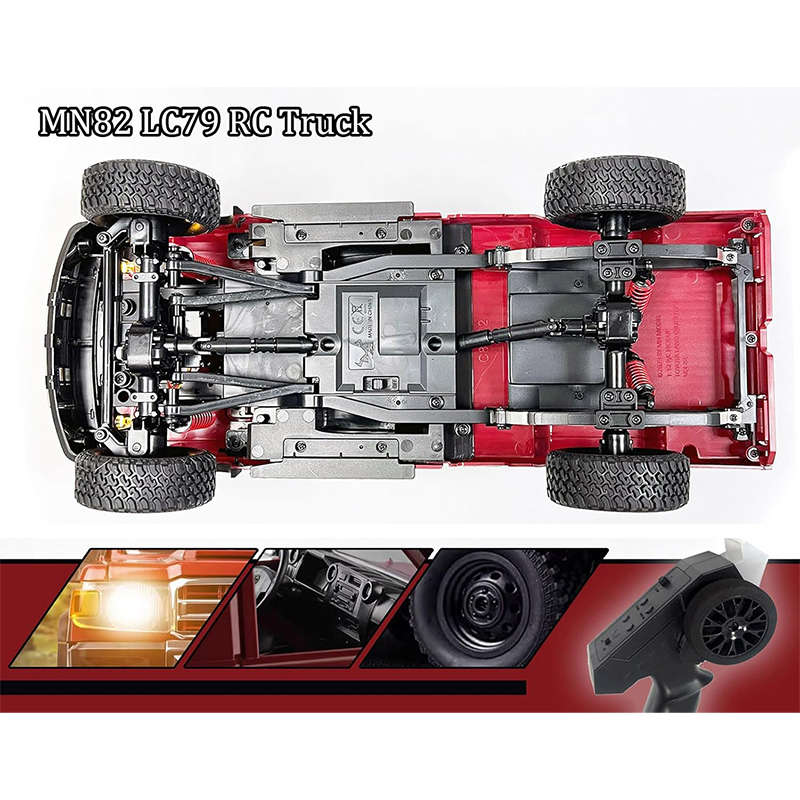 HOLALA 1/12 RC Rock Crawler 2.4GHz All-Terrain Pickup for Adults-Red