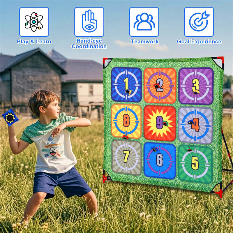 4-in-1 Golf Game Set with Stand Chipping Practice Target Battle-43B