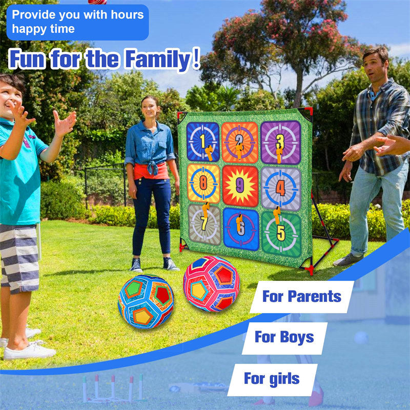 4-in-1 Golf Game Set with Stand Chipping Practice Target Battle-43B