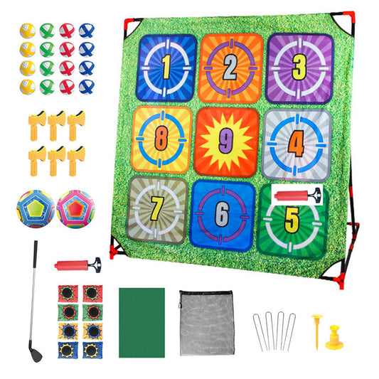 4-in-1 Golf Game Set with Stand Chipping Practice Target Battle-43B